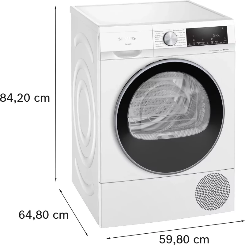 Kontrolsat - Máquina de Secar Roupa Siemens - 9Kg - Bomba de Calor - Branca - WQ45G2D0ES