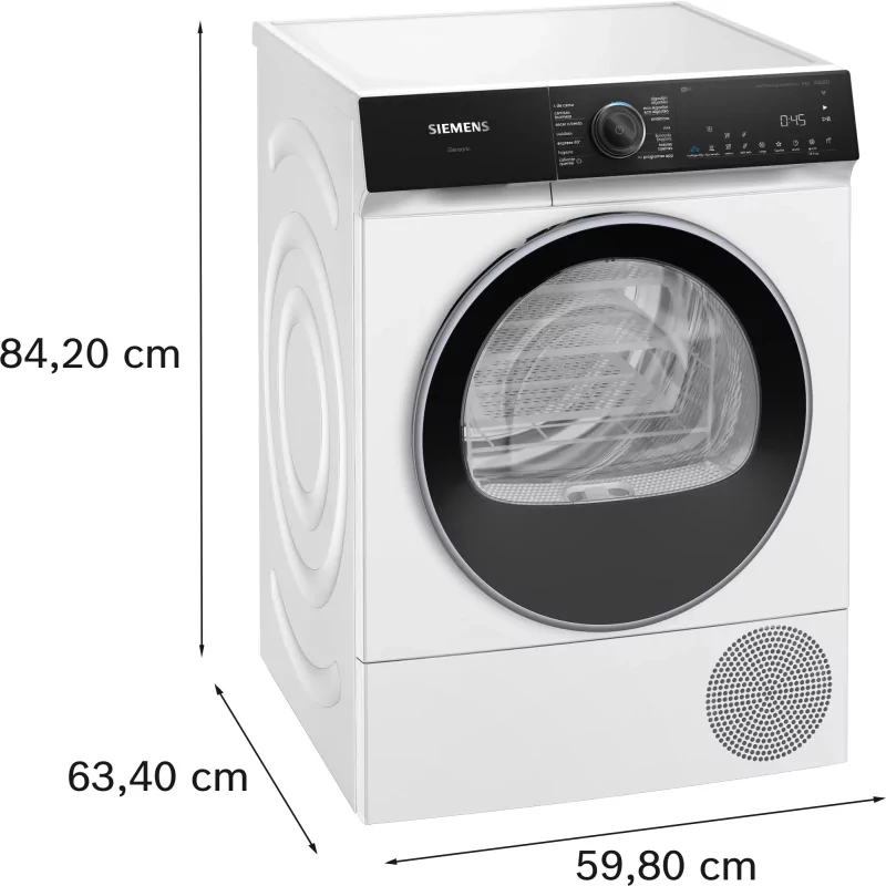 Kontrolsat - Máquina de Secar Roupa Siemens - 9 Kg - Bomba de Calor - Branca - WQ45H2A0ES