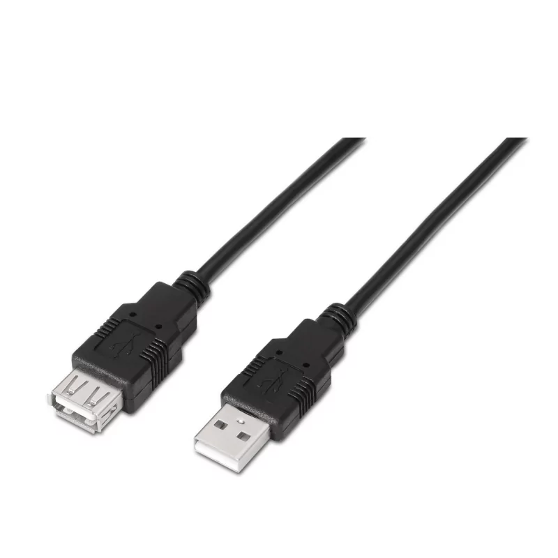 Kontrolsat - Aisens USB(A) to USB(A) Extension Cable - (1M - USB 2.0 - Black) Kontrolsat - Aisens USB(A) to USB(A) Extension Cable - (1M - USB 2.0 - Black)