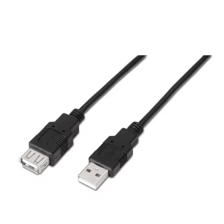 Kontrolsat - Aisens USB(A) to USB(A) Extension Cable - (1M - USB 2.0 - Black) Kontrolsat - Aisens USB(A) to USB(A) Extension Cable - (1M - USB 2.0 - Black)
