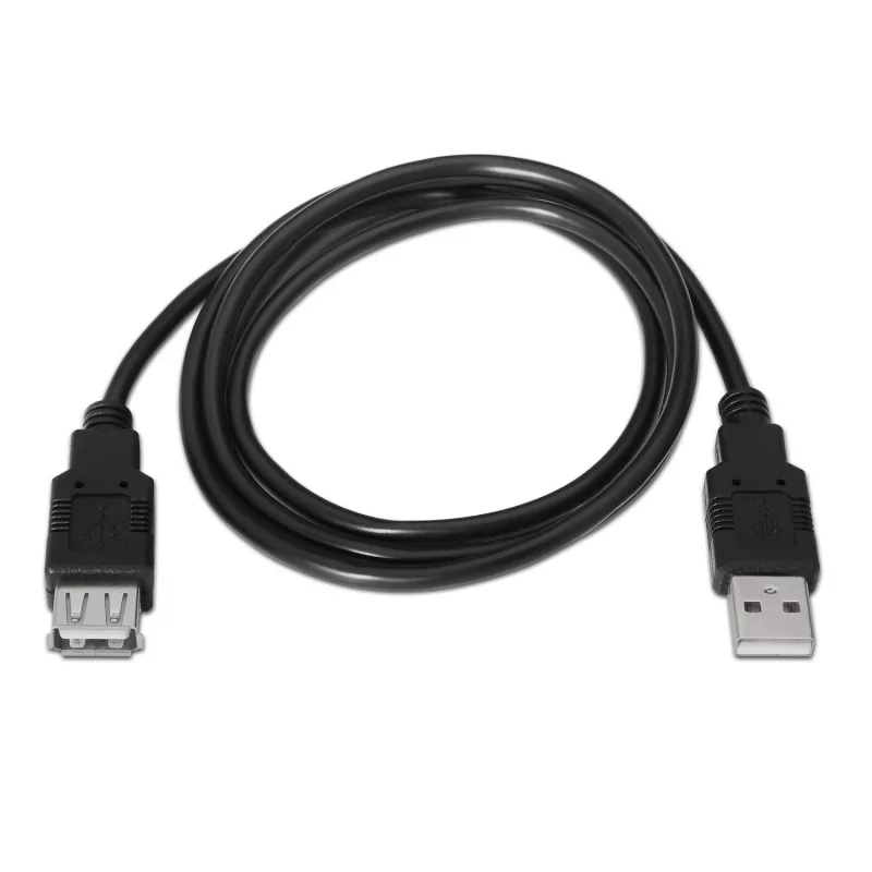 Kontrolsat - Aisens USB(A) to USB(A) Extension Cable - (1M - USB 2.0 - Black)