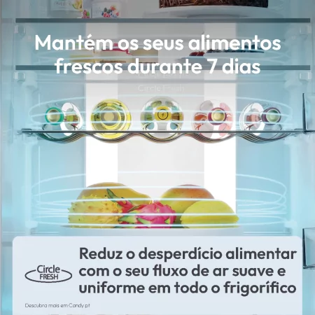 Kontrolsat - Candy CNCQ2T518EX Fridge Freezer (279L - Class E - Inox) Kontrolsat - Candy CNCQ2T518EX Fridge Freezer (279L - Class E - Inox)