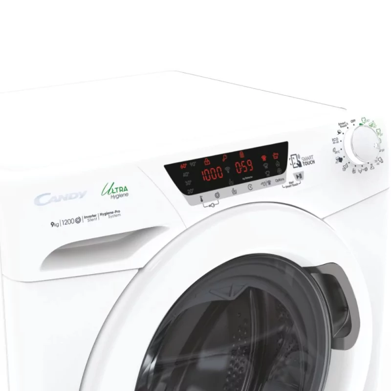 Kontrolsat - Máquina Lavar Roupa Candy HE129TXME/1-S (9kg - 1200rpm - Classe A)