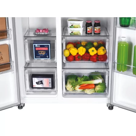 Kontrolsat - Candy CHSBSO-6174XWD American Fridge Freezer (529L - Class E - Inox) Kontrolsat - Candy CHSBSO-6174XWD American Fridge Freezer (529L - Class E - Inox)