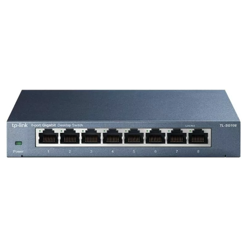Switch de Rede TPLink - Gigabit - 8 Portas - TL-SG108 Switch de Rede TPLink - Gigabit - 8 Portas - TL-SG108
