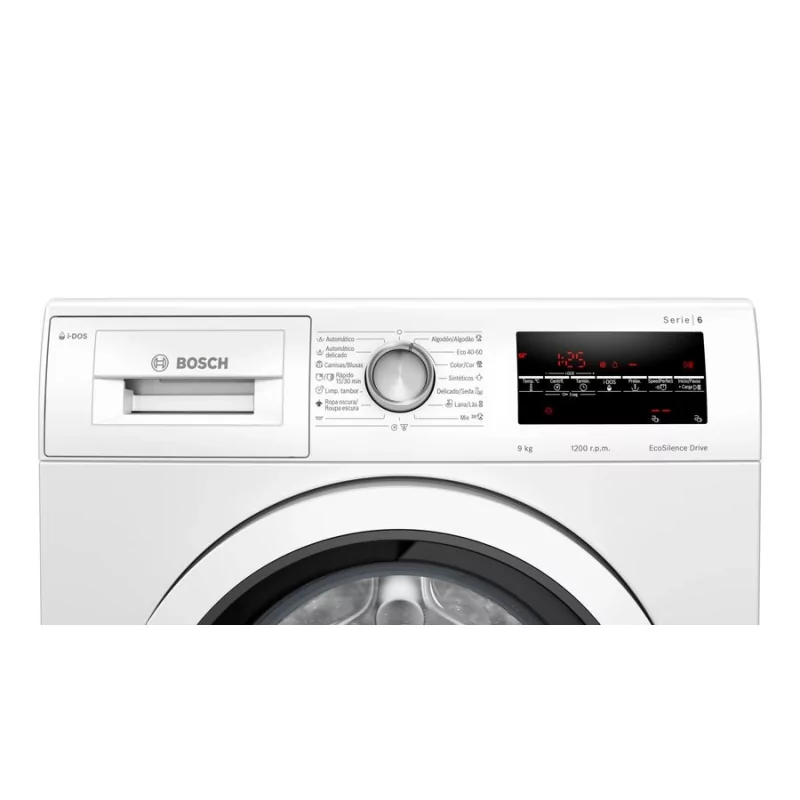 Kontrolsat - Máquina de Lavar Roupa Bosch WAU24S42ES – 9Kg, 1200RPM, EcoSilence Drive, Classe C, Branco