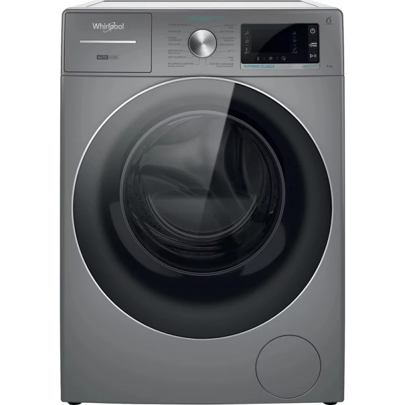 Kontrolsat - Whirlpool Washing Machine - 8Kg 1400rpm Inverter Look Inox - W8 W946SR SPT Kontrolsat - Whirlpool Washing Machine - 8Kg 1400rpm Inverter Look Inox - W8 W946SR SPT