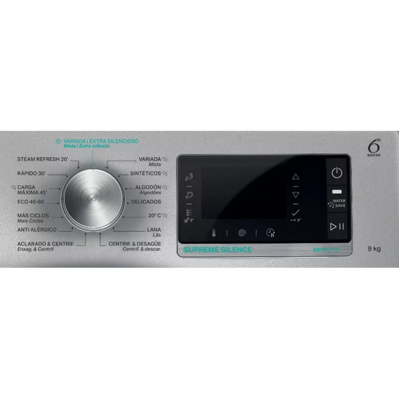 Kontrolsat - Máquina Lavar Roupa Whirlpool - 8Kg 1400rpm Inverter Look Inox - W8 W946SR SPT