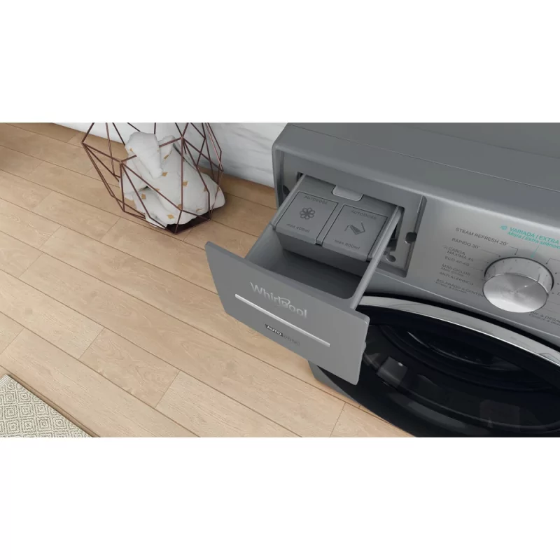 Kontrolsat - Máquina Lavar Roupa Whirlpool - 8Kg 1400rpm Inverter Look Inox - W8 W946SR SPT