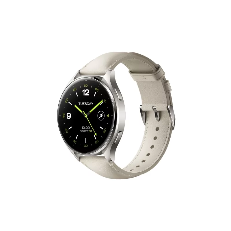 Kontrolsat - Relógio Xiaomi Watch 2 Bluetooth Titan Gray Case com Pulseira de Couro Branca Kontrolsat - Relógio Xiaomi Watch 2 Bluetooth Titan Gray Case com Pulseira de Couro Branca