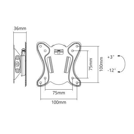 Kontrolsat - Napofix Tilting Wall Mount - 10" to 26" - 236 Kontrolsat - Napofix Tilting Wall Mount - 10" to 26" - 236