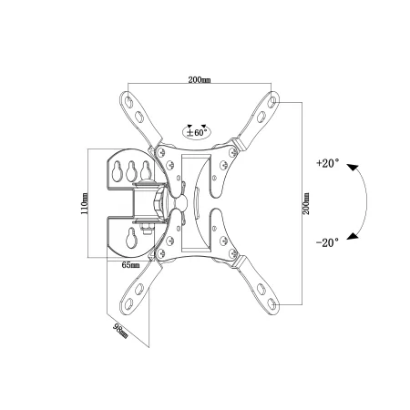 Kontrolsat - Napofix Wall Mount - 13" to 43" - 020 Kontrolsat - Napofix Wall Mount - 13" to 43" - 020