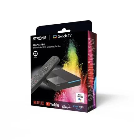 Kontrolsat - Strong LEAP-S3 PRO - Google TV Box 4K - (Android 12 - 4GB/32GB - Atmos - Wi-Fi 6)