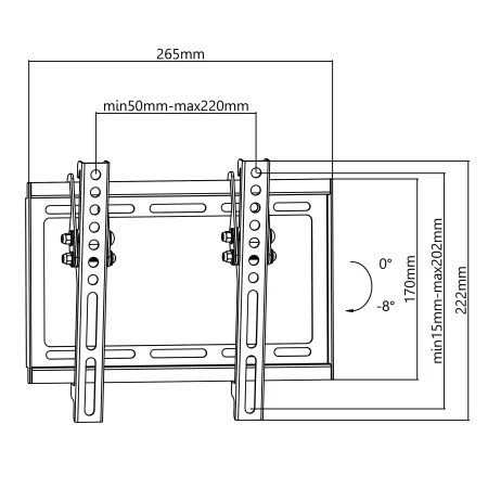 Kontrolsat - Napofix Wall Mount - 13" to 43" - 030 Kontrolsat - Napofix Wall Mount - 13" to 43" - 030