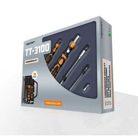 Kit de Ferramentas TT3100 - Chave de Precisão - Toman - 31pcs|Toman|5999883026175