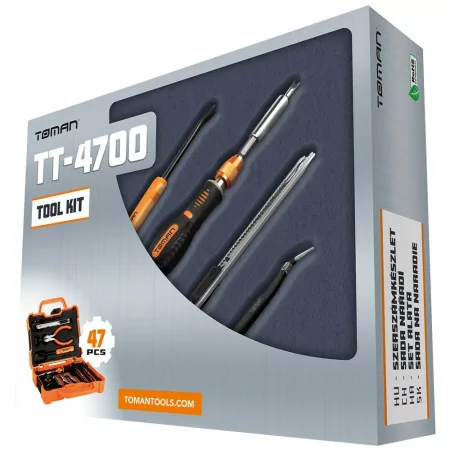 Kit de Ferramentas TT4700 - Reparação Mobile Toman - 47pcs|Toman|5999883026182