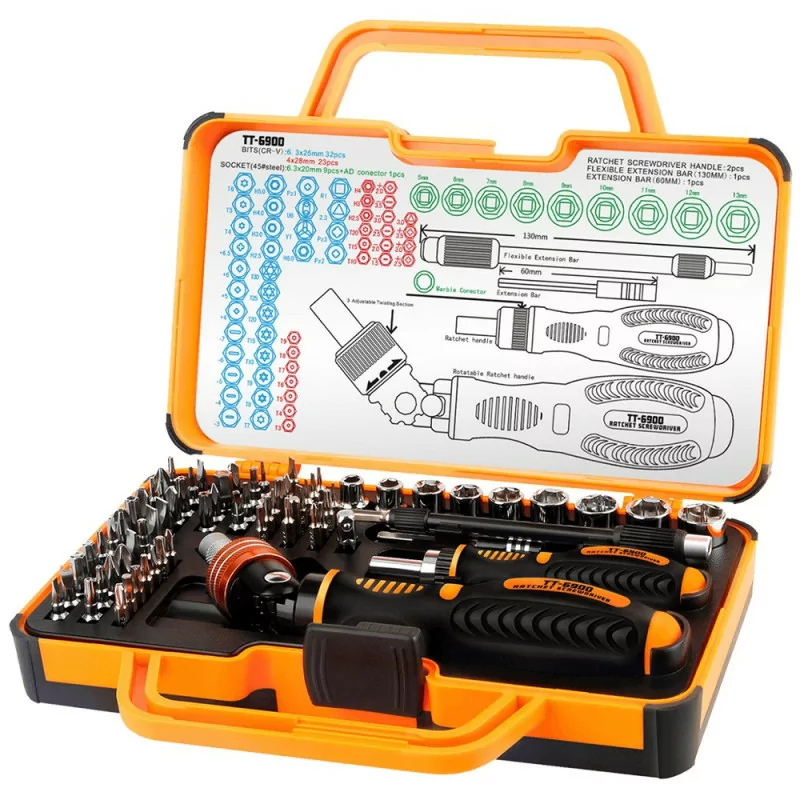 Kit de Ferramentas TT6900 - Profissional Bit Toman - 69pcs|Toman|5999883026168 Kit de Ferramentas TT6900 - Profissional Bit Toman - 69pcs|Toman|5999883026168
