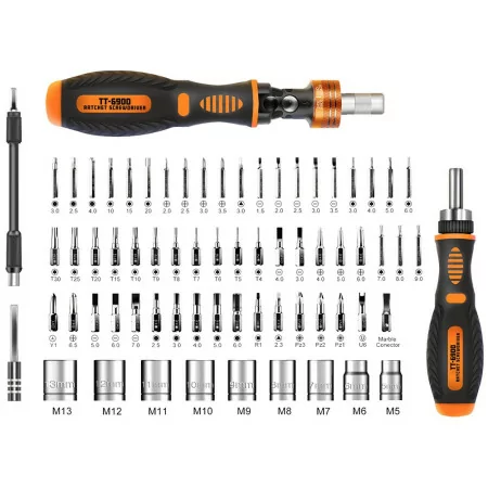 Kit de Ferramentas TT6900 - Profissional Bit Toman - 69pcs|Toman|5999883026168