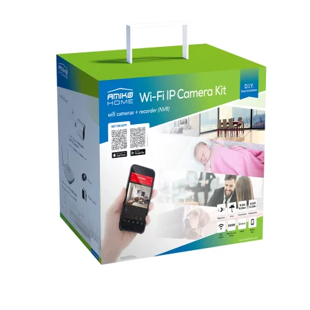 Amiko Home Kit 2950 - 2 Cameras 5MP + NVR 4CH - Wi-Fi