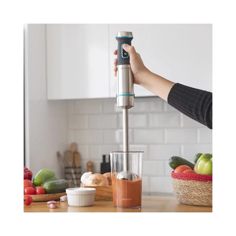 Kontrolsat - Cecotec Power TitanBlack 1200 XL Hand Blender - (0.8 L - 1200 W - Silver)