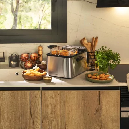 Kontrolsat - Fritadeira a óleo Cecotec - ( 3270 W - Filtro - Inox ) Cleanfry Luxury 4000 Kontrolsat - Fritadeira a óleo Cecotec - ( 3270 W - Filtro - Inox ) Cleanfry Luxury 4000