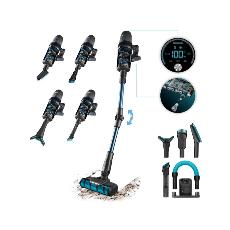 Kontrolsat - Aspirador Vertical sem Saco Cecotec - ( 850 W - 300 AW ) Rockstar 11500 Odyssey ErgoFlex Kontrolsat - Aspirador Vertical sem Saco Cecotec - ( 850 W - 300 AW ) Rockstar 11500 Odyssey ErgoFlex