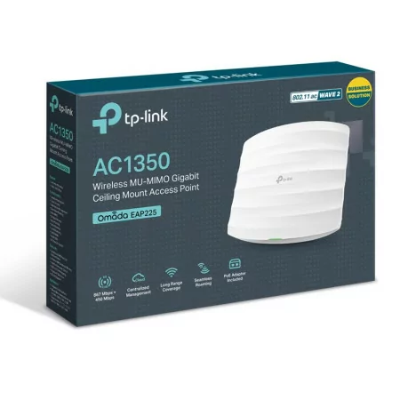 Access Point TP-Link - EAP225 - AC1350 Gigabit Dual-Band - Tecto|Tp-link Omada|6935364096915
