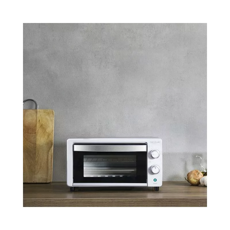 Kontrolsat - Mini-Forno Elétrico Multifunções 10 Litros de Capacidade e Porta com Vidro Duplo CECOTEC