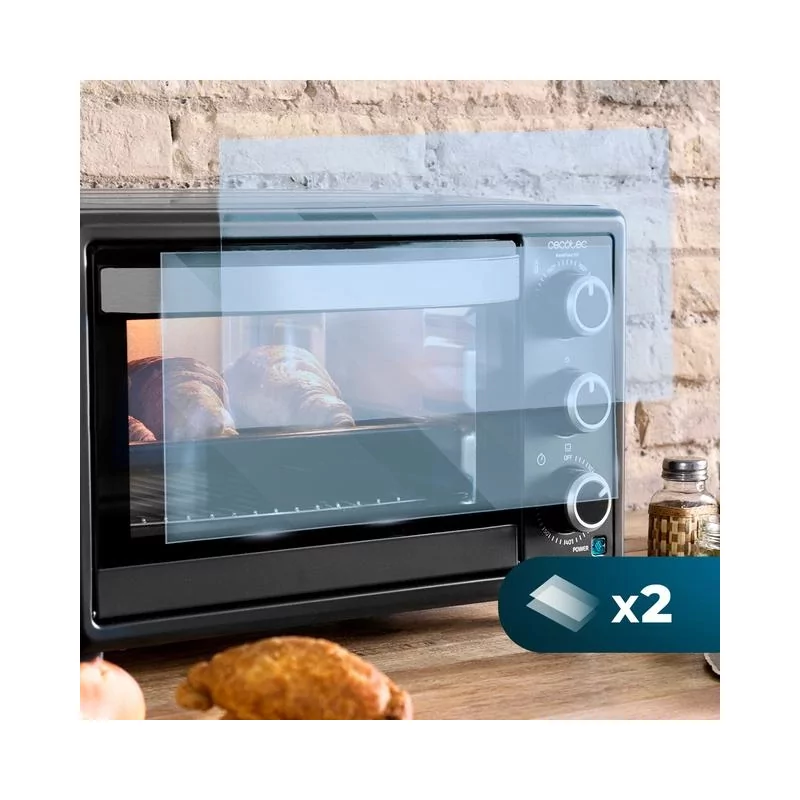 Kontrolsat - Mini Forno Cecotec - ( 23L - 1500 W - 230°C - Preto ) Bake&Toast