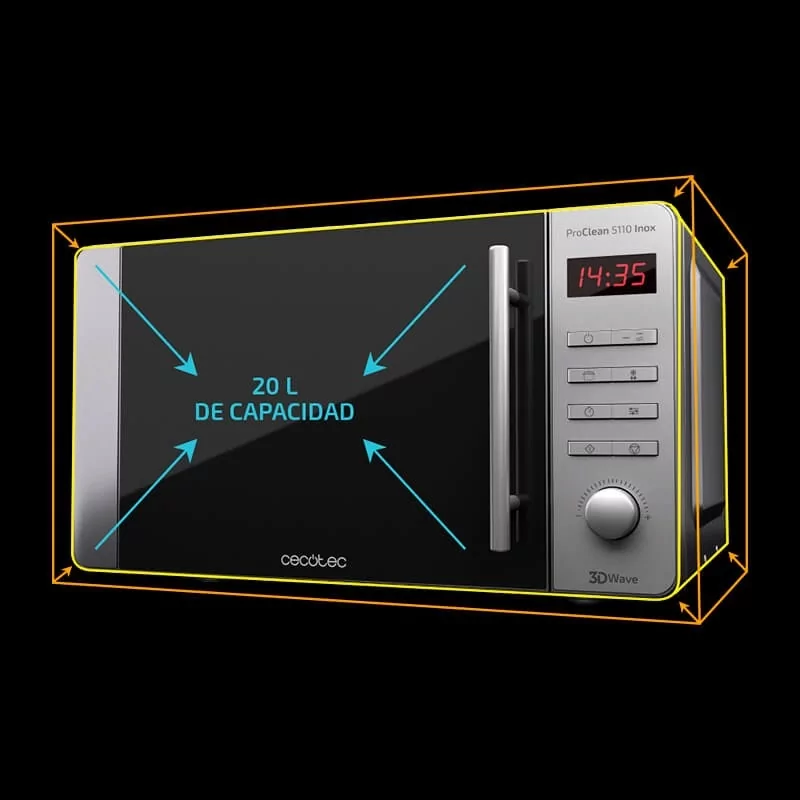 Kontrolsat - Cecotec ProClean 5110 Microwave - (20 L - 700 W - Stainless steel)