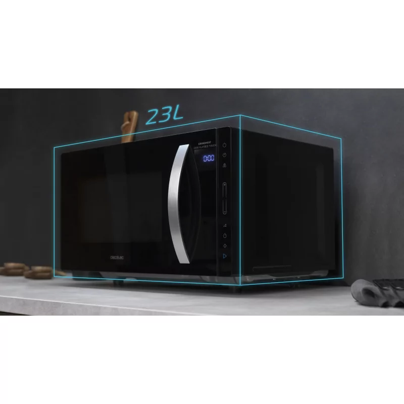 Kontrolsat - Cecotec Microwave - (23 L - 800 W - Black) GrandHeat 2300 Flatbed Touch