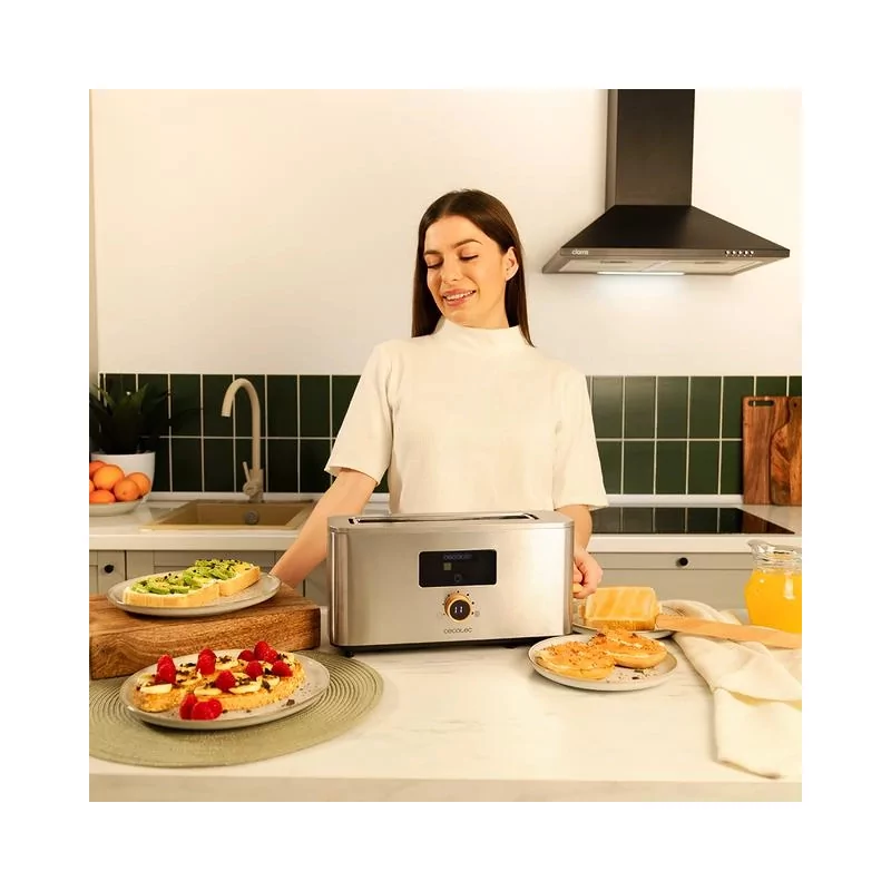 Kontrolsat - Torradeira Cecotec - ( Aço inoxidável - 1000 W ) Touch&Toast