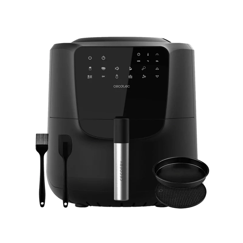 Kontrolsat - AirFry Cecotec - (5 L - 1550 W - Preto) Cecofry Rain Pack Kontrolsat - AirFry Cecotec - (5 L - 1550 W - Preto) Cecofry Rain Pack