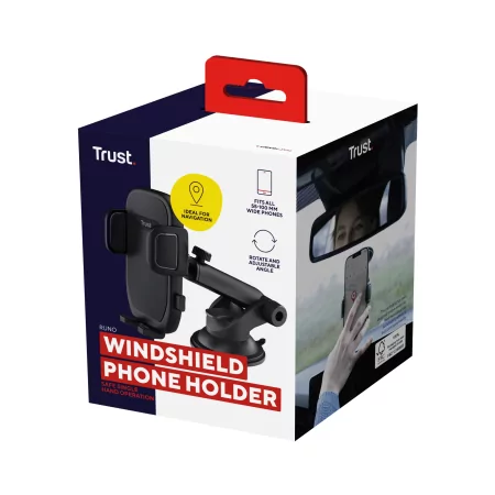 Kontrolsat - Trust Runo Mobile Phone Holder - for Windshield - Black Kontrolsat - Trust Runo Mobile Phone Holder - for Windshield - Black