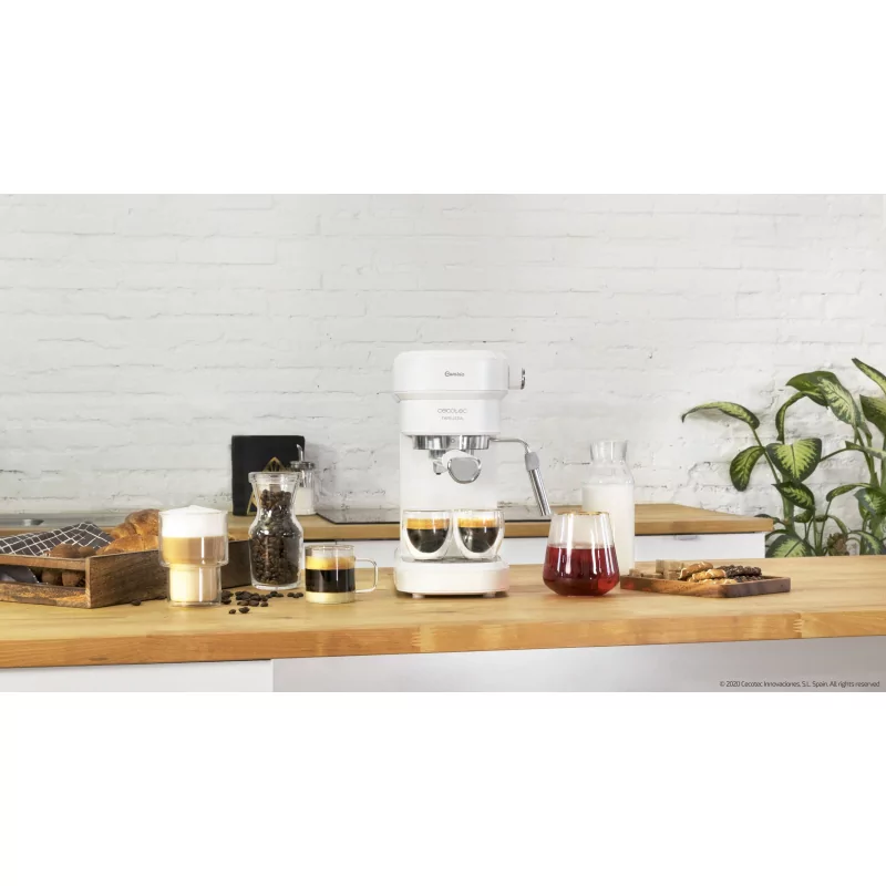 Kontrolsat - Máquina de Café Expresso Cecotec - ( Aço inoxidável - 1350 W - Branco ) Cafelizzia 790