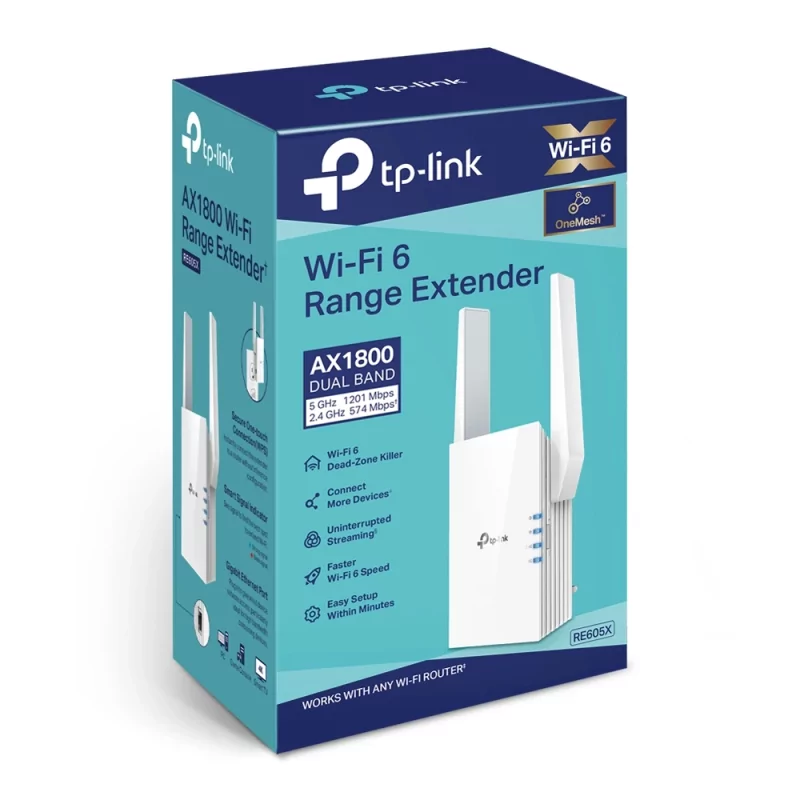 Kontrolsat - TP-Link RE605X Wi-Fi Repeater (Wi-Fi 6 AX1800 Dual Band)