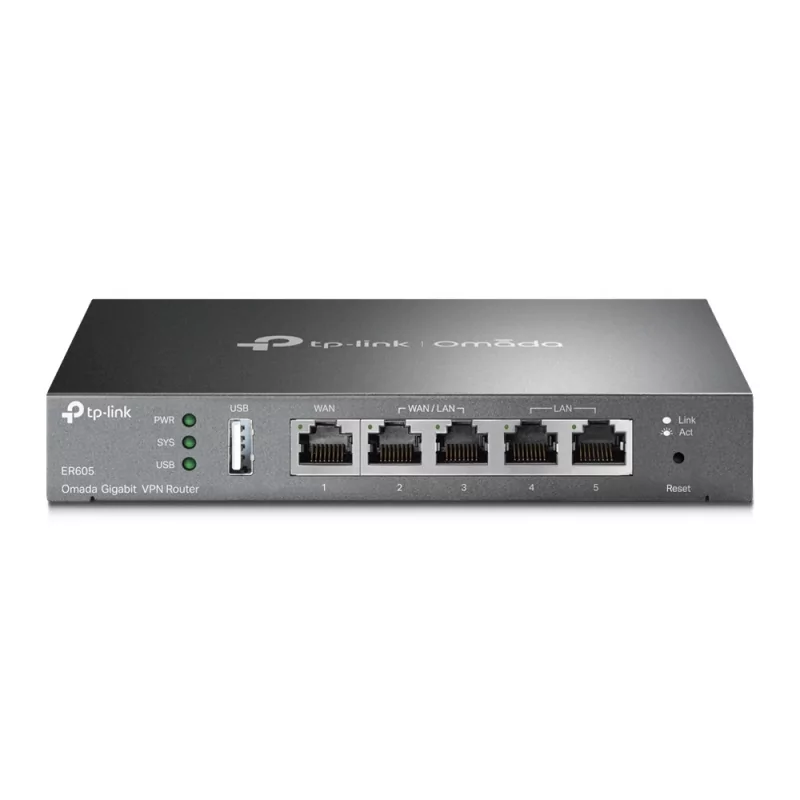 Kontrolsat - ​TL-R605 SafeStream Gigabit Multi-WAN VPN Router with 5 Ports and Omada SDN Management - TP-Link​