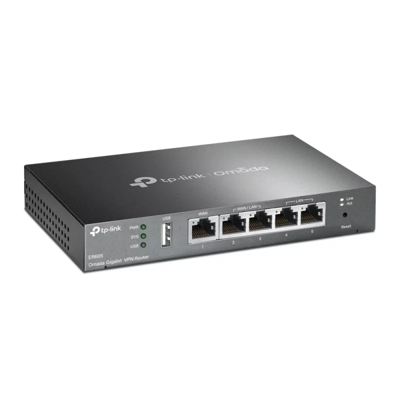 Kontrolsat - ​TL-R605 SafeStream Gigabit Multi-WAN VPN Router with 5 Ports and Omada SDN Management - TP-Link​