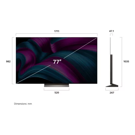 Kontrolsat - Smart TV LG 77" - (OLED evo AI C5 - 4K UHD - webOS 25 - Dolby Vision) - OLED77C56LB Kontrolsat - Smart TV LG 77" - (OLED evo AI C5 - 4K UHD - webOS 25 - Dolby Vision) - OLED77C56LB