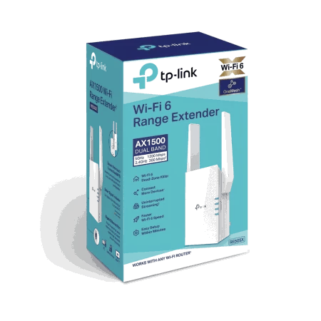 Repetidor de Sinal Wi-Fi 6 Mesh RE505X AX1500 com 2 Antenas - TP-Link|TP-Link|6935364089511
