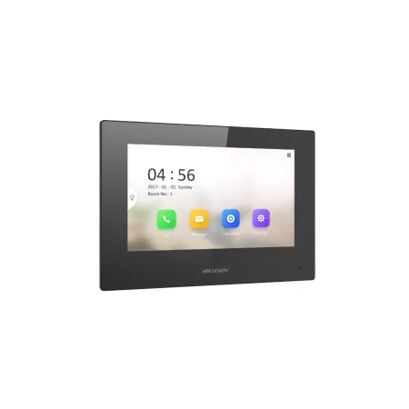 Kontrolsat - Monitor Interior de Vídeoporteiro Hikvision DS-KH6320-LE1 (Preto) – Ecrã 7” Touch, PoE, Áudio Bidirecional