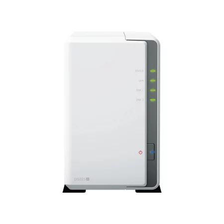 Kontrolsat - NAS Synology DiskStation DS223j | 2 Baías | CPU 4-Core Realtek RTD1619B | RAM 1GB DDR4 | Branco
