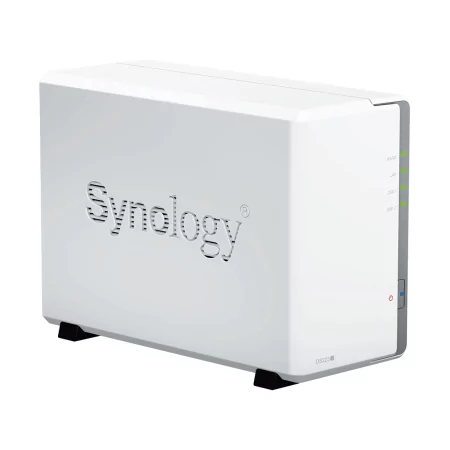 Kontrolsat - NAS Synology DiskStation DS223j | 2 Baías | CPU 4-Core Realtek RTD1619B | RAM 1GB DDR4 | Branco