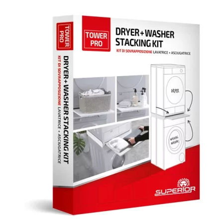 Kontrolsat - Superior Electronics Kit de Empilhamento Máquina Lavar Secar - Organização Espaço Extraível