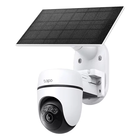 Kontrolsat - TC90KIT - TP-Link Tapo TC90 Kit Smart Security Camera - Outdoor Wi-Fi Pan/Tilt + Solar Panel