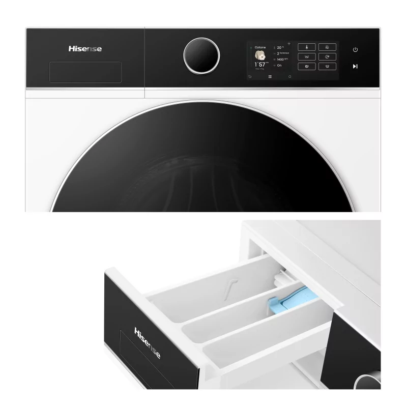 Kontrolsat - Máquina de Lavar e Secar Roupa Hisense WD5I8043BWF (8kg/5kg - 1400rpm - Classe D)