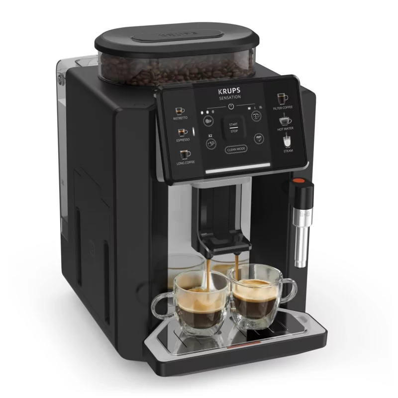 Kontrolsat - Krups Sensation C10 EA910A10 Fully Automatic Espresso Coffee Machine (15 bar - 1450 W - Black)