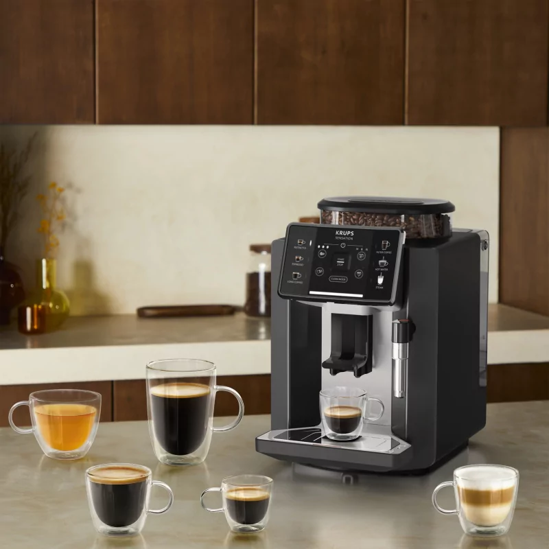 Kontrolsat - Krups Sensation C10 EA910A10 Fully Automatic Espresso Coffee Machine (15 bar - 1450 W - Black)