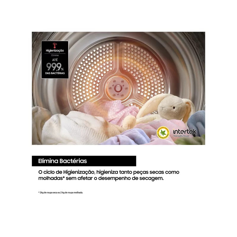 Kontrolsat - Máquina de Secar Roupa Samsung 9kg Bomba de Calor - DV90DG52A0AEEP