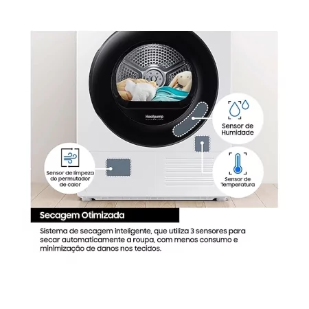 Kontrolsat - Máquina de Secar Roupa Samsung 9kg Bomba de Calor - DV90DG52A0AEEP Kontrolsat - Máquina de Secar Roupa Samsung 9kg Bomba de Calor - DV90DG52A0AEEP